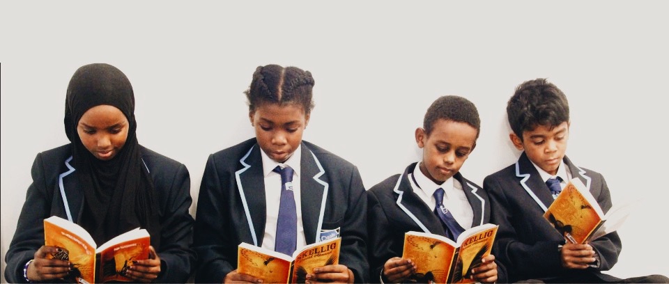 Oasis Academy Southbank students reading