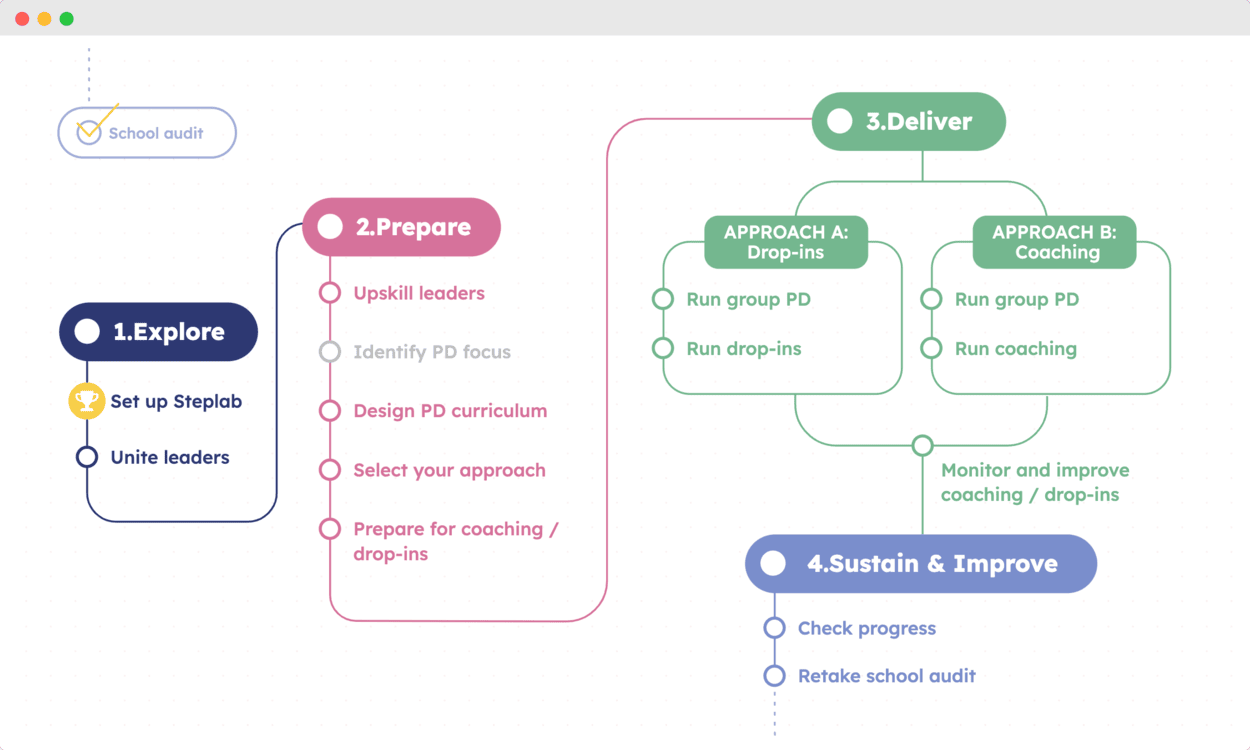 Customisation of Steplab using our professional development implementation roadmap